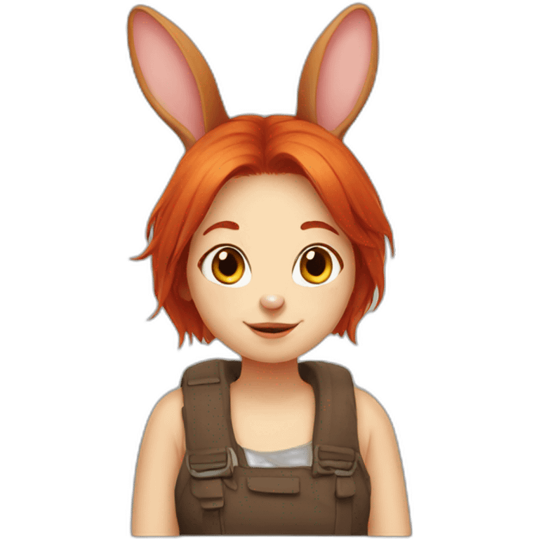 red hair rabbit-girl emoji