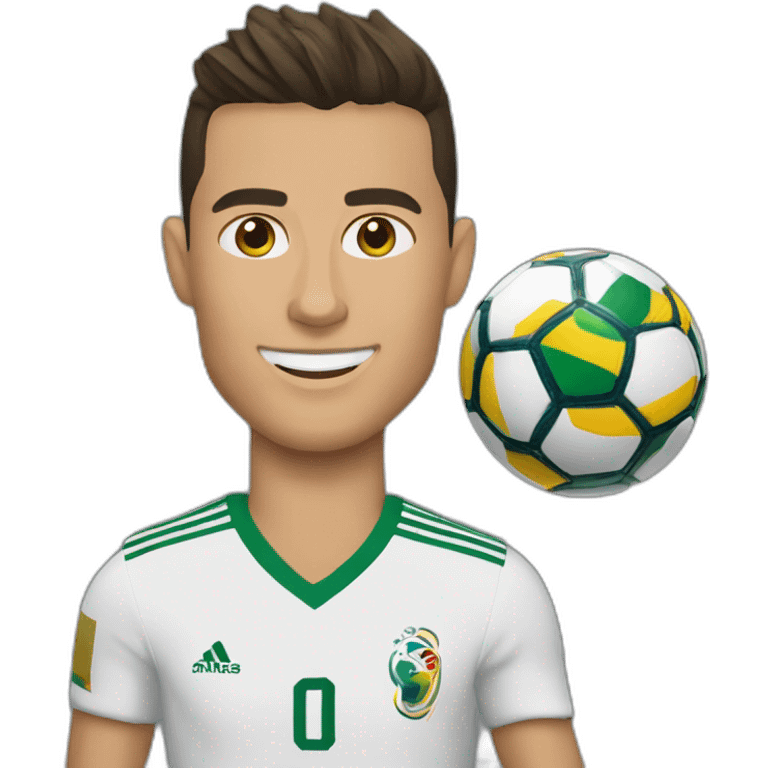 Cristiano ronaldo avec la coupe du monde emoji