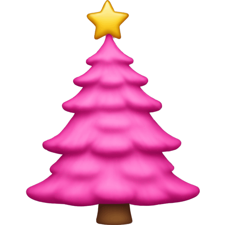 Pink Christmas tree emoji