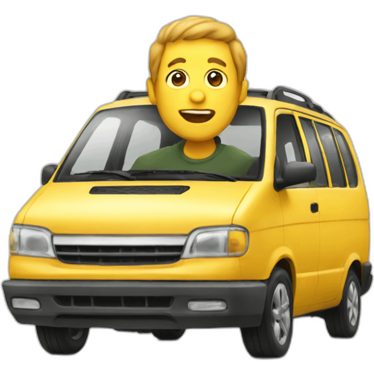 John eating  minivan emoji