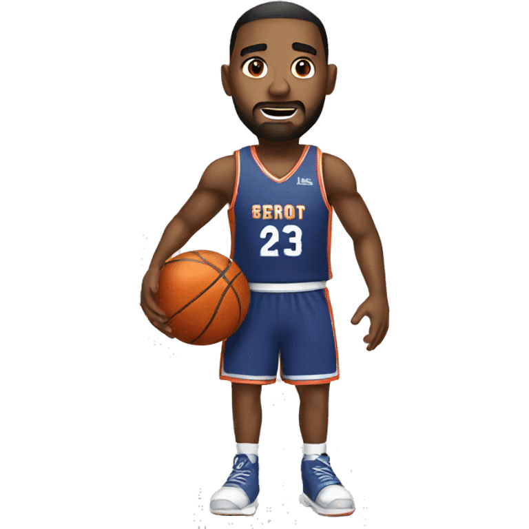 basketball player with ball emoji