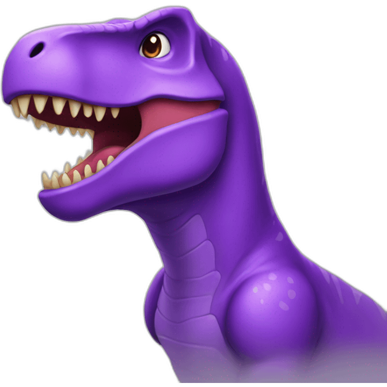 purple t-rex emoji