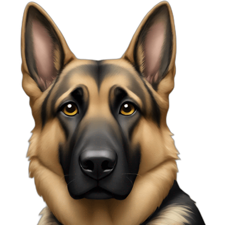 German shepherd wearing Purdue jersey emoji