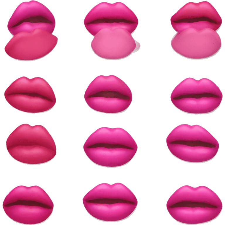 Pink lipstick emoji