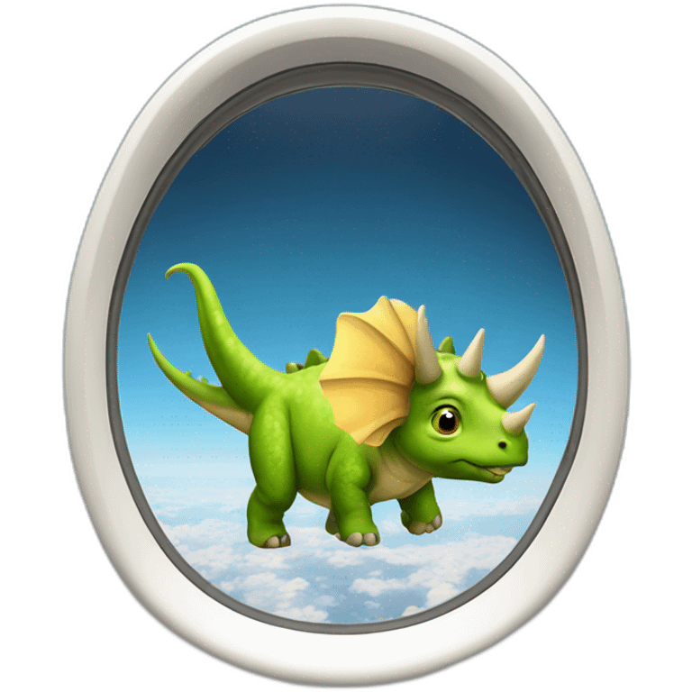 Triceratops dans avion emoji