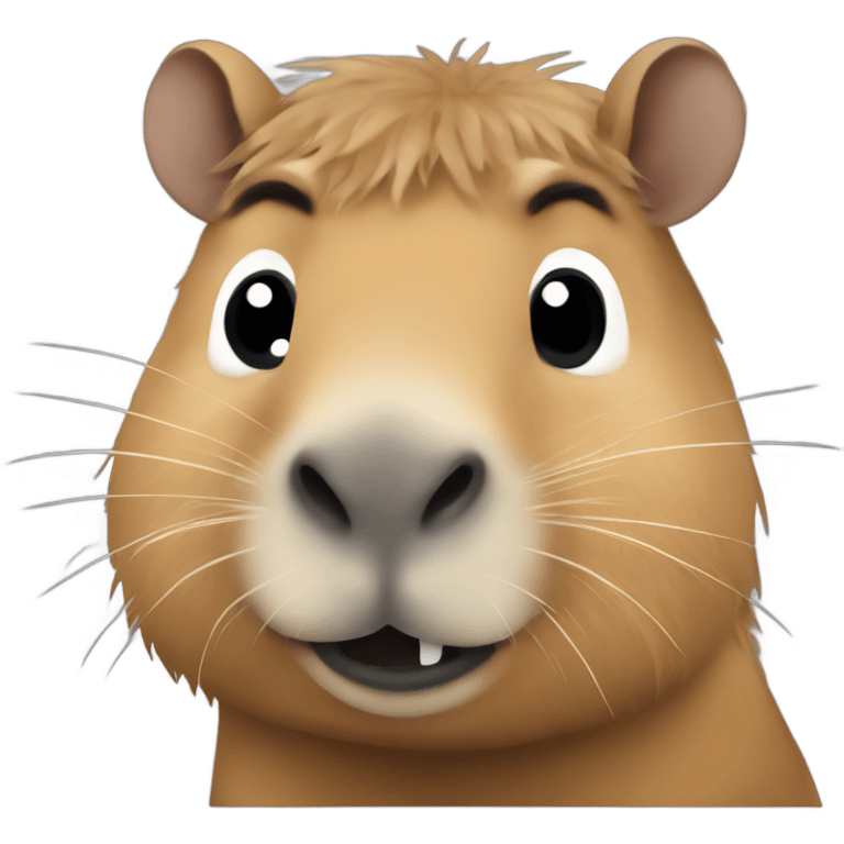 Touched capybara emoji