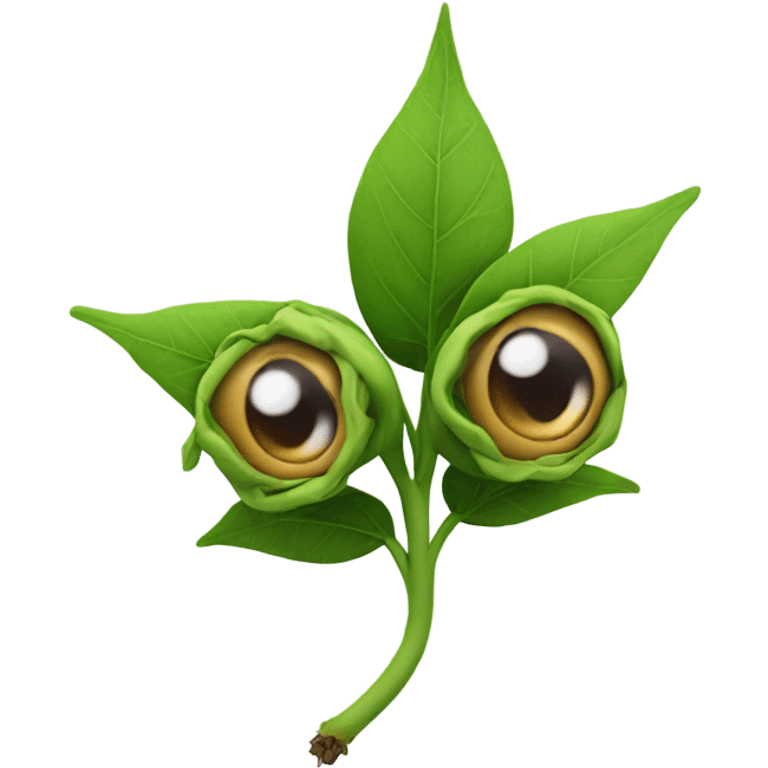 Weed plant with eyes  emoji