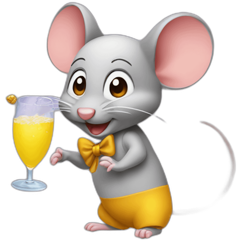 Mouse partying emoji