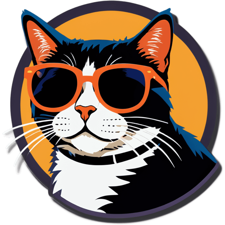 Cat with sunglasses emoji