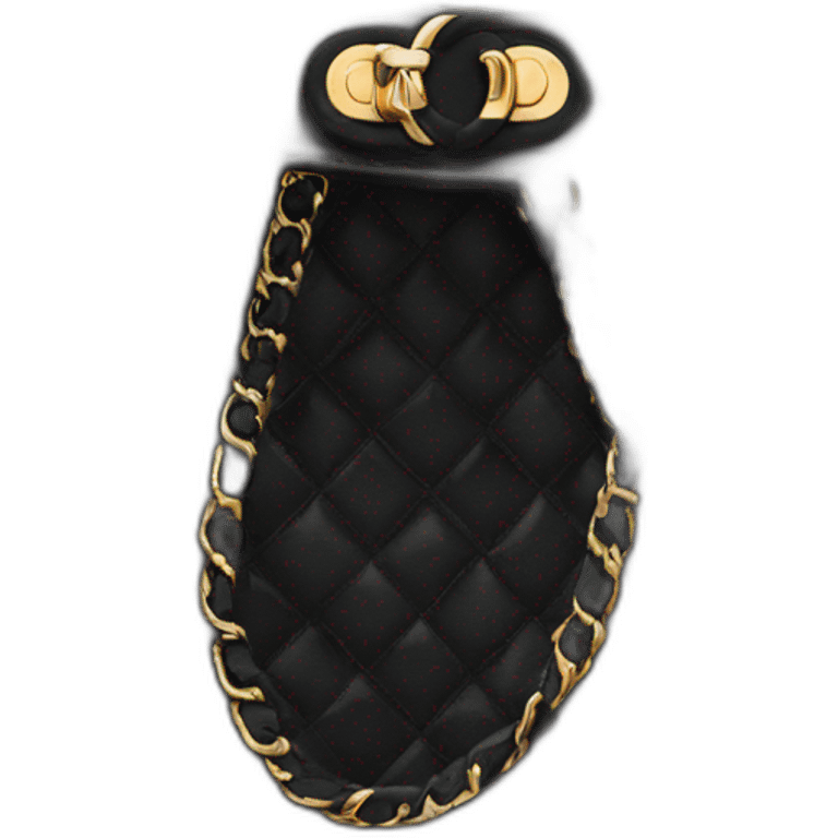 Chanel handbag black emoji