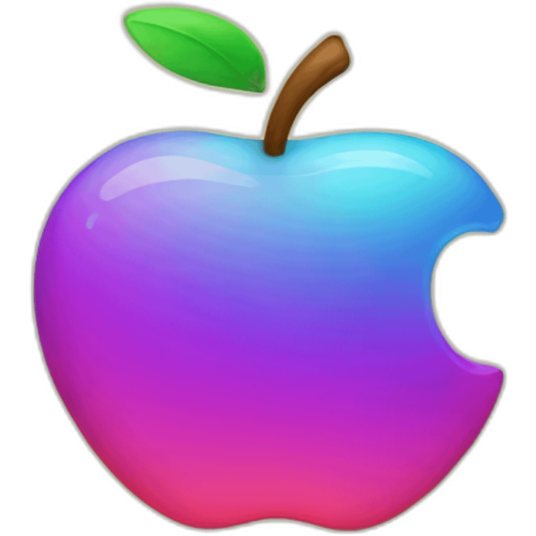 gradient apple emoji