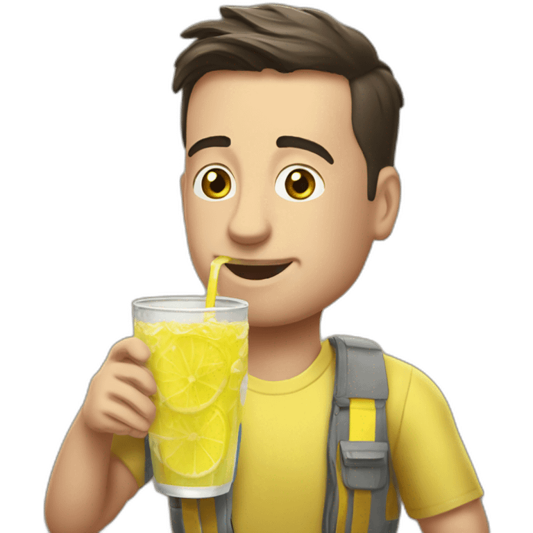 Lewandowski drinking lemonade  emoji