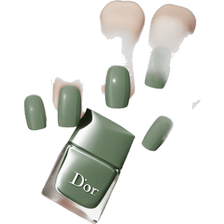 Dior nail polish sage Green  emoji