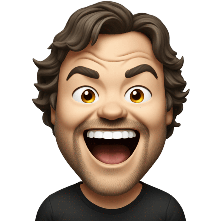 Jack black laughing out loud emoji