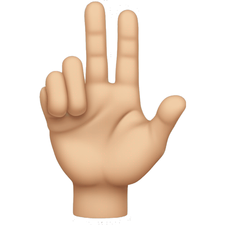 right hand making the "rock on" hand gesture. The thumb is extended and the index and pinky fingers are extended and spread apart. The middle and ring fingers are curled in. emoji