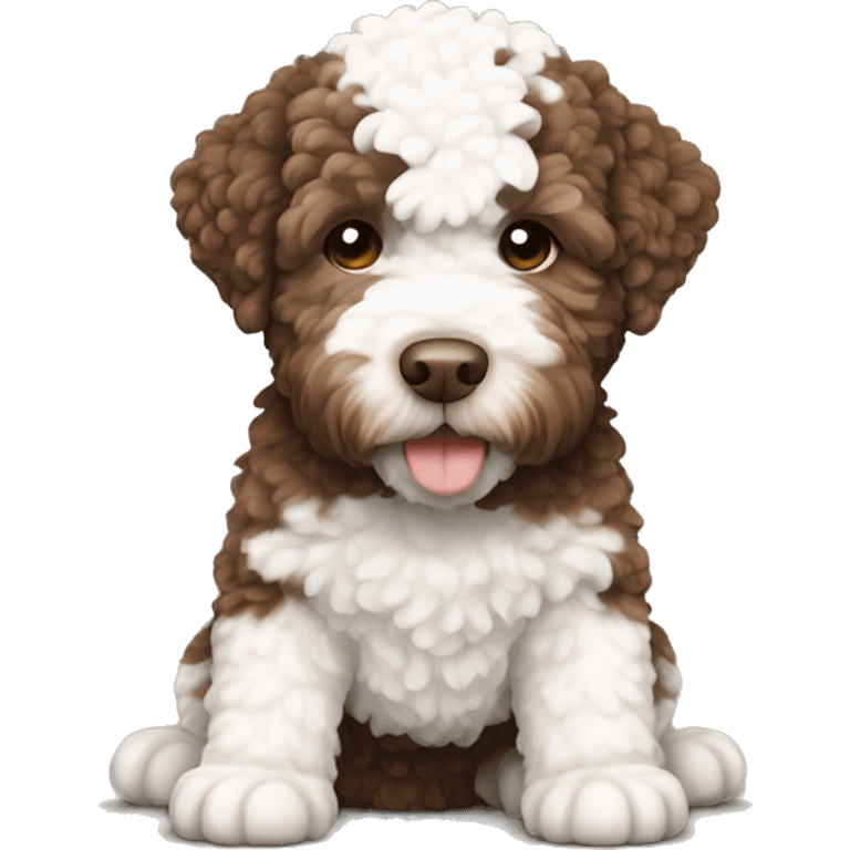 Lagotto romagnolo brown and white  emoji