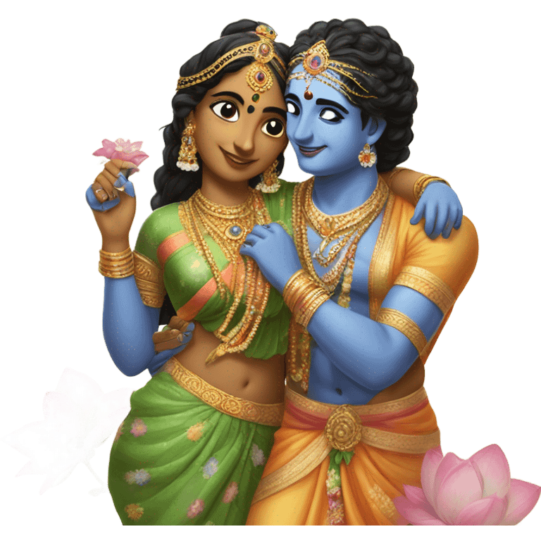 Krishna and Radha emoji