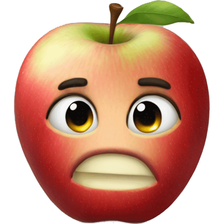 half an apple emoji