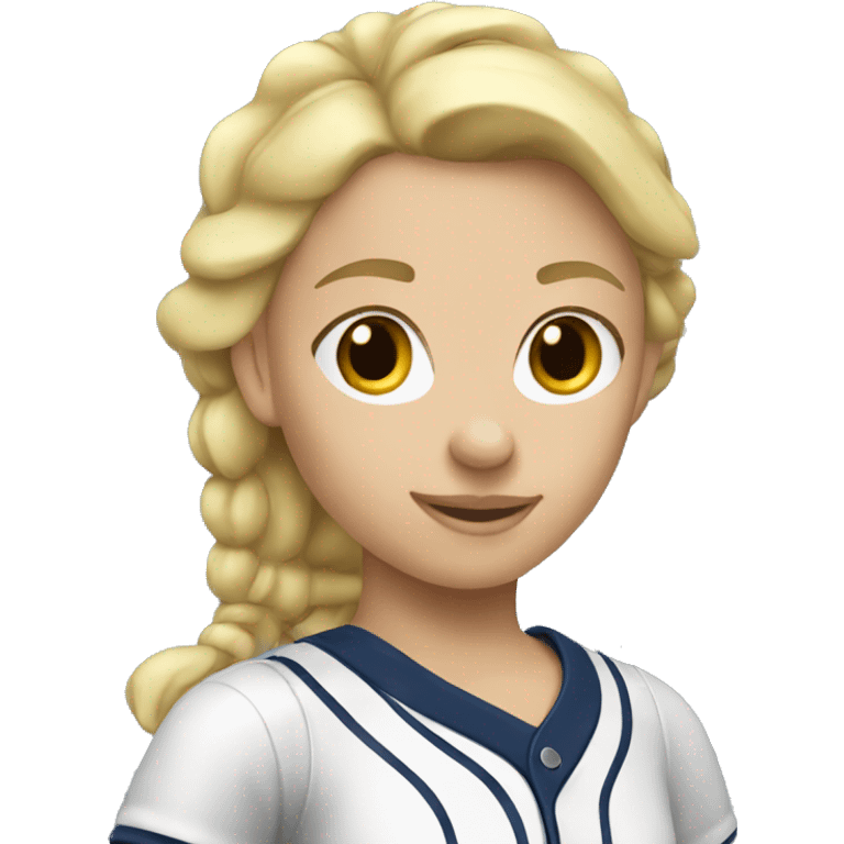 Softball blonde  girl  emoji