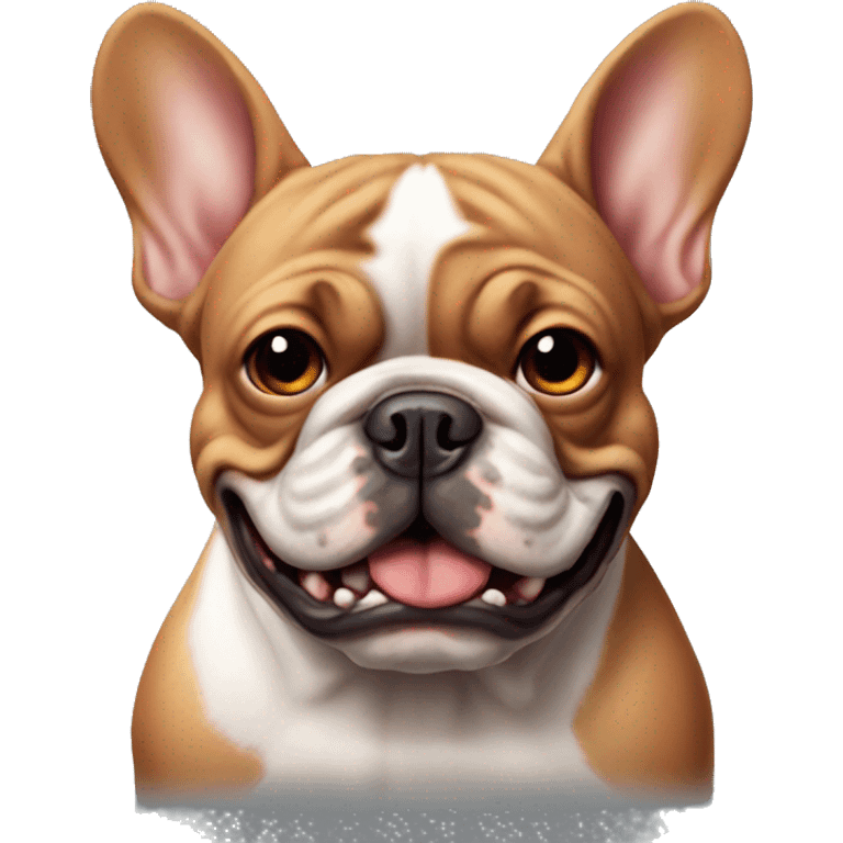 The world's meanest red French bulldog emoji