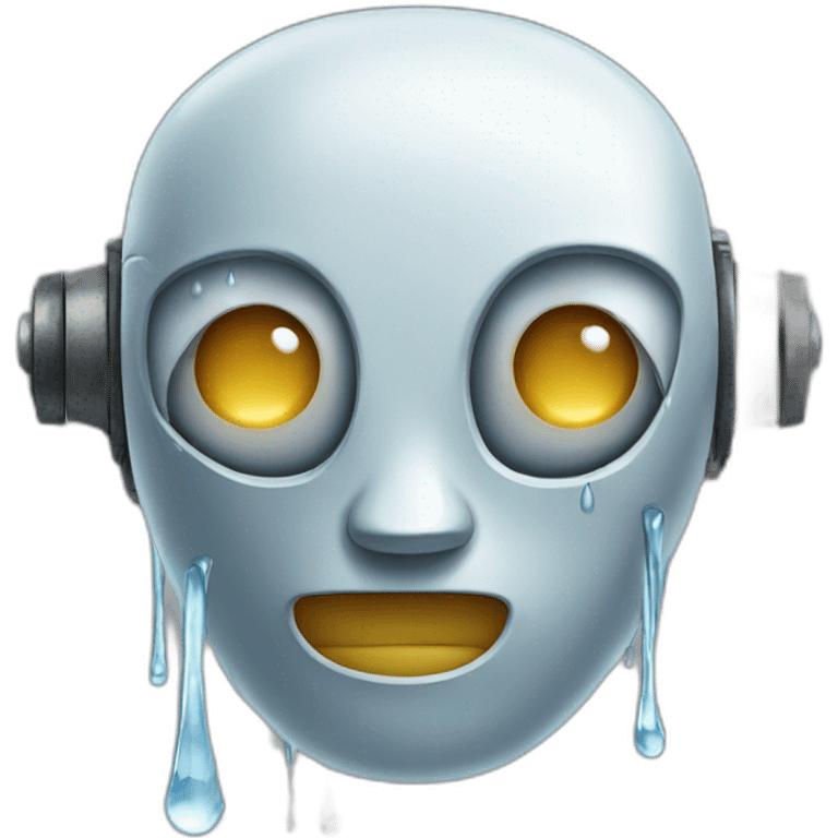 robot tears emoji