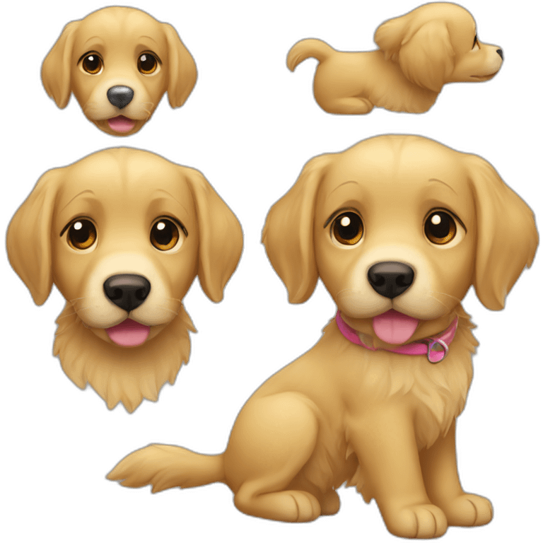 golden retriever girl emoji