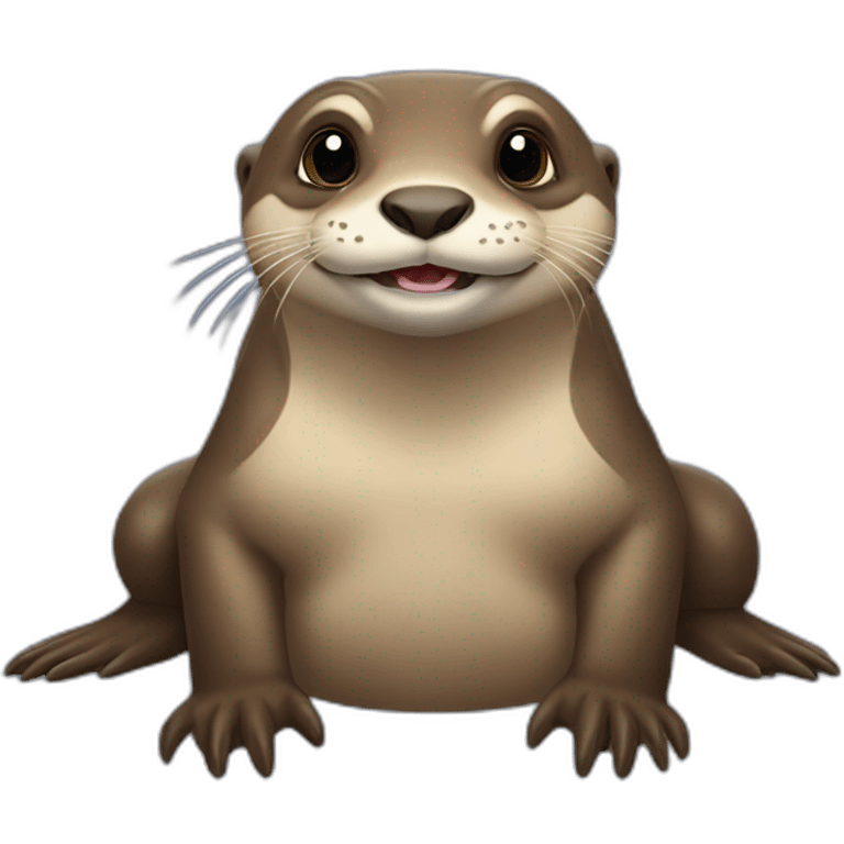 Loutre sur tortue emoji