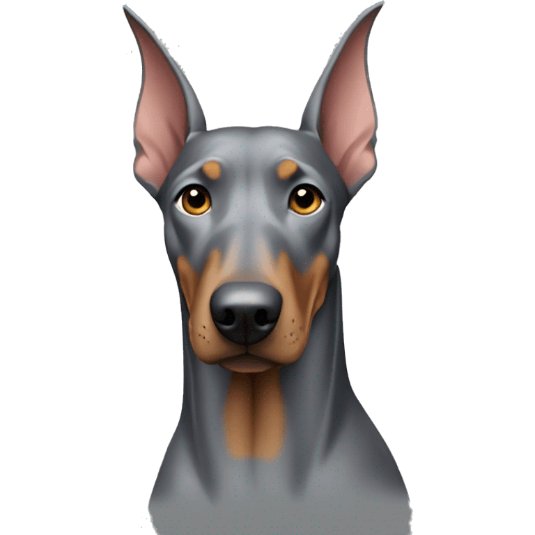 Light grey doberman emoji