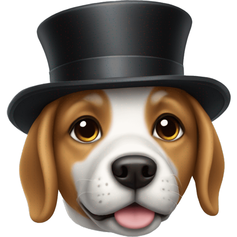 Dog with a top hat emoji