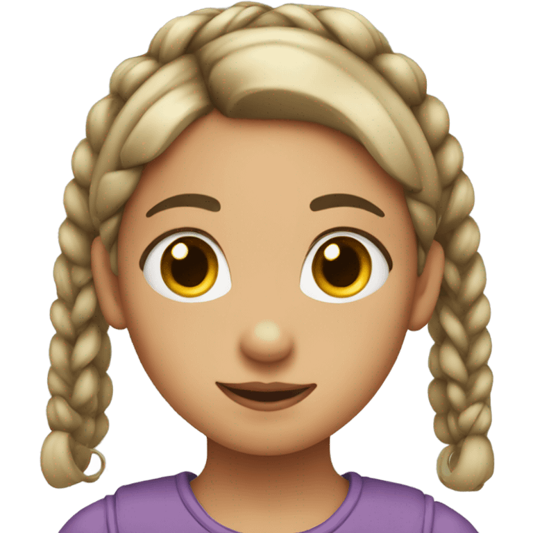 Girl with birded pigtails   emoji