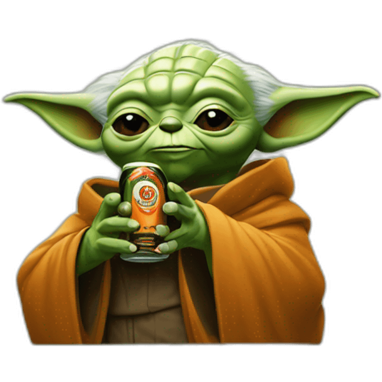 yoda holding jagermeister bottle emoji