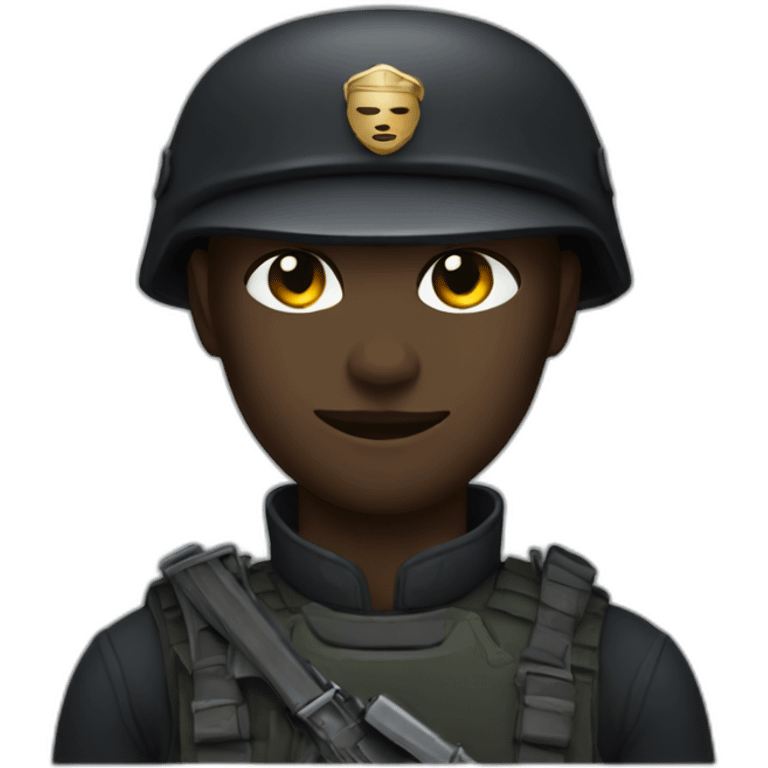 Black Cat soldier emoji