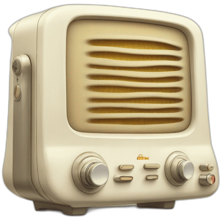 albino retro radio emoji