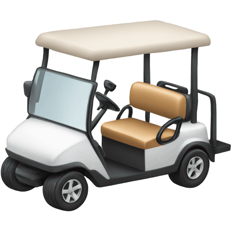 Golf cart with golf clubs emoji