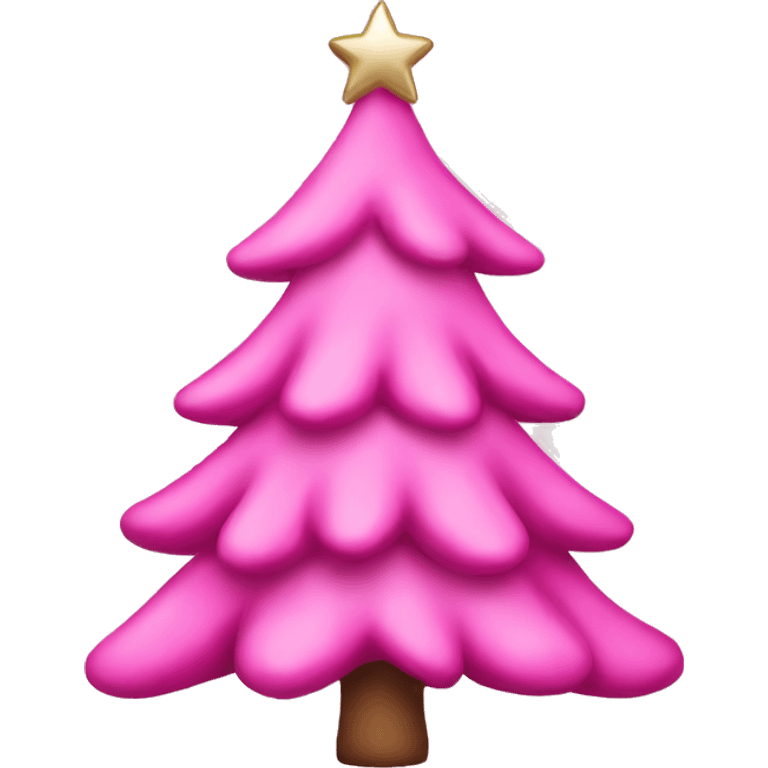 Pink Christmas tree emoji