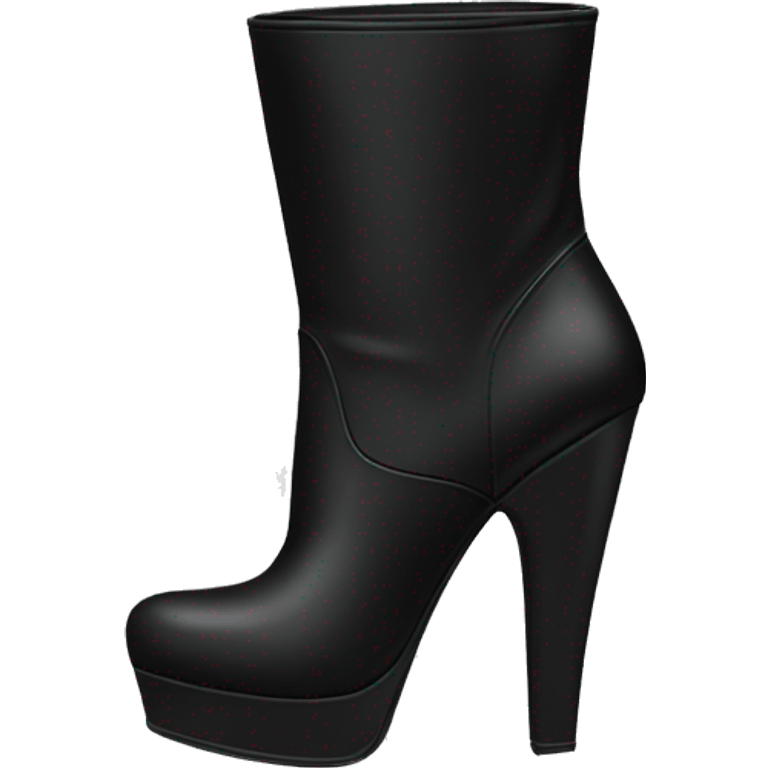 knee-high black heeled boots  emoji