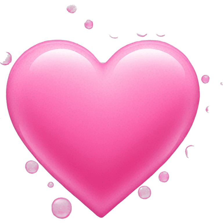 Pink heart with bubbles around it emoji