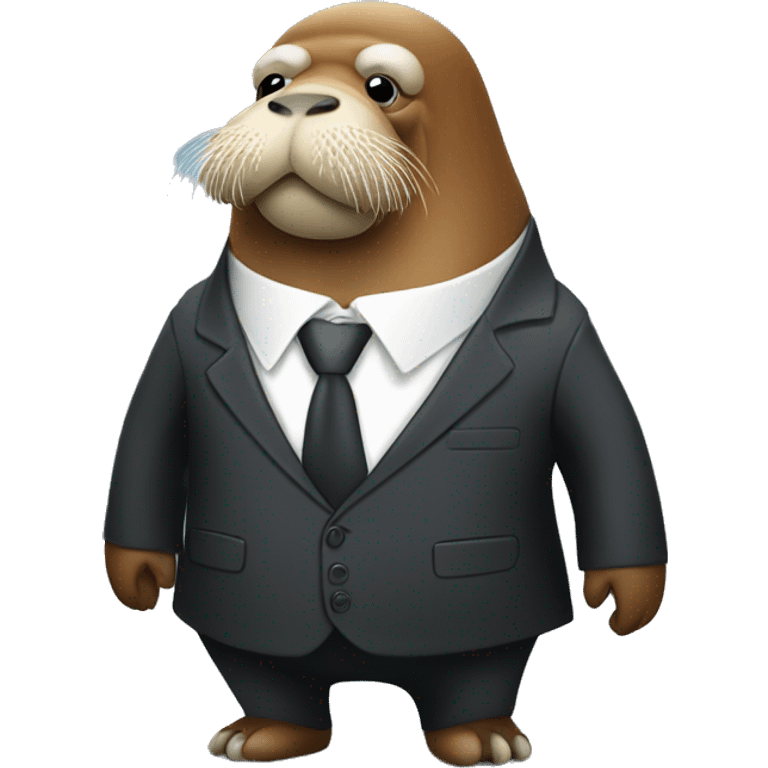 Walrus in business suit emoji