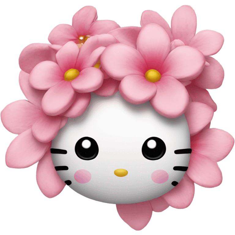 Hello Kitty’s head as flowers emoji