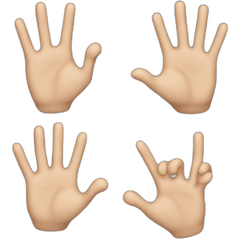 hand with too many fingers emoji