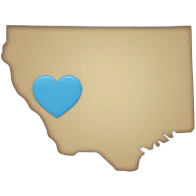 North Carolina outline with a heart inside emoji