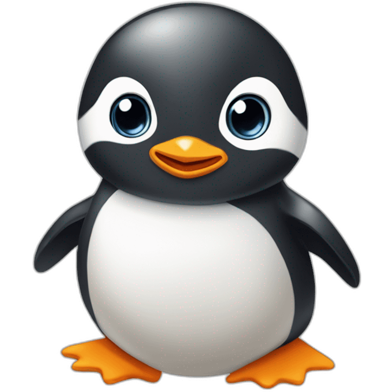 cute baby penguin hatching emoji