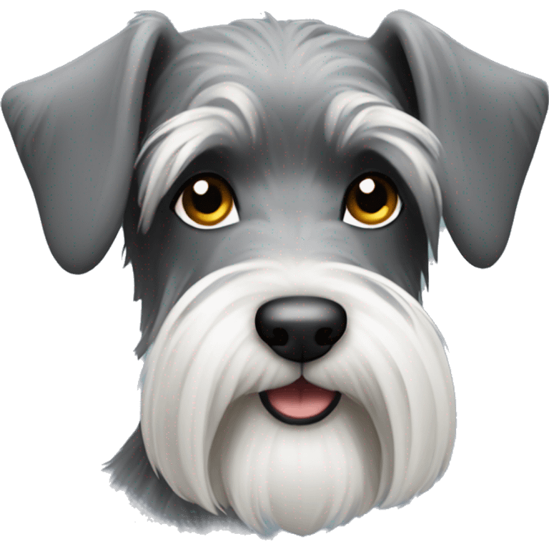 mini schnauzer with long hair emoji