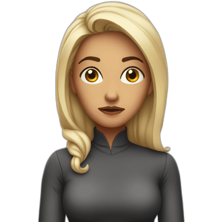 disgusted side eye woman emoji