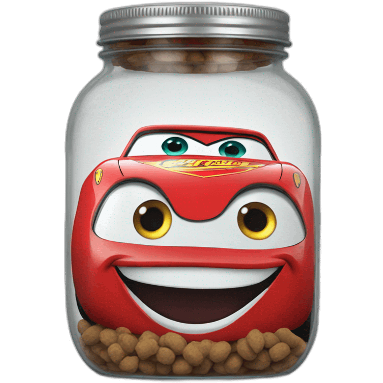 Lightning McQueen in jar emoji