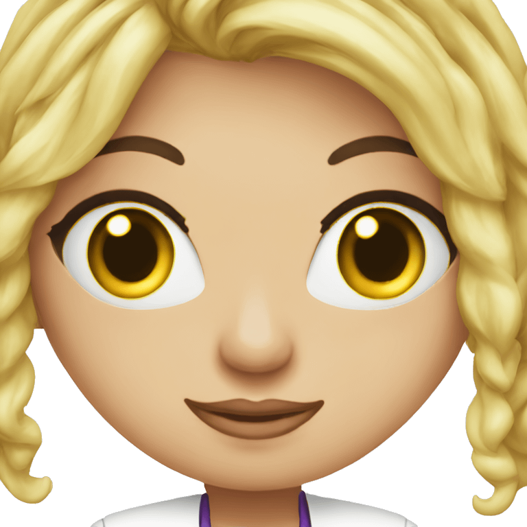 Doctora rubia de ojos celestes emoji