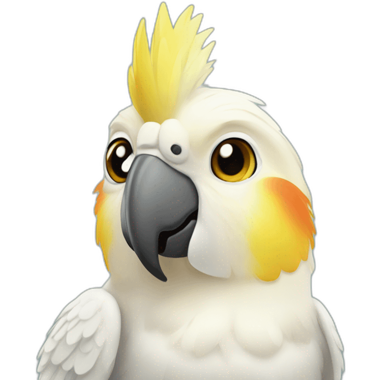 cockatiel With glass emoji