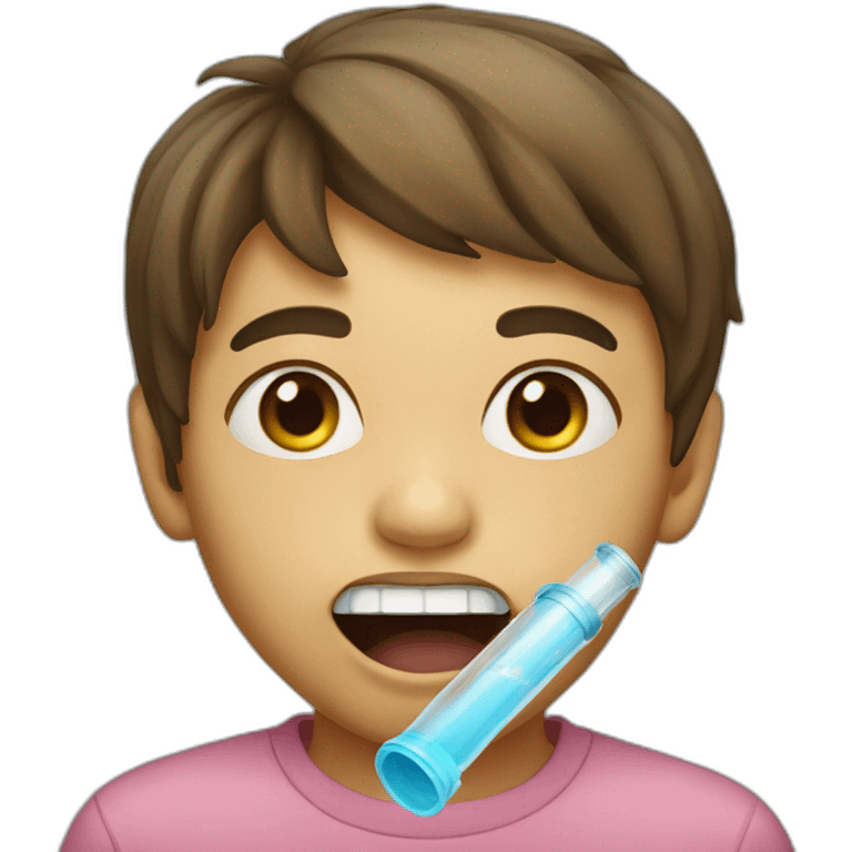 kid with glass tube in mouth emoji