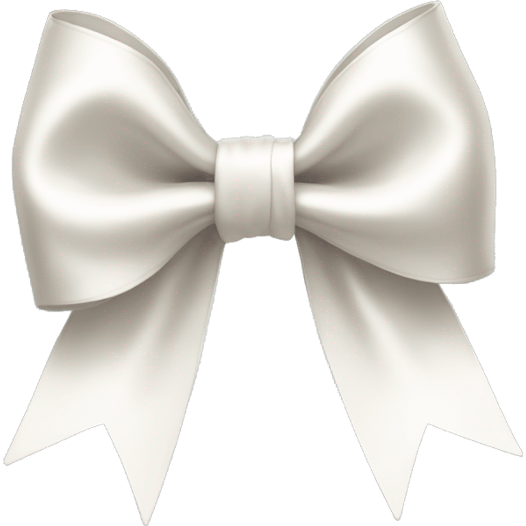 white satin bow emoji