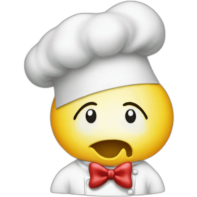 chef with a ghost head blowing a kiss with a heart emoji